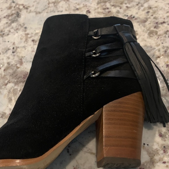 Marc Fisher Black Ankle Booties with Buckle Detail - Picture 5 of 5